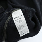 WE WILL 日本製 ラミー 鹿の子 ワッフル フットボールTシャツ XL ブラック ステッチ W-008-8005