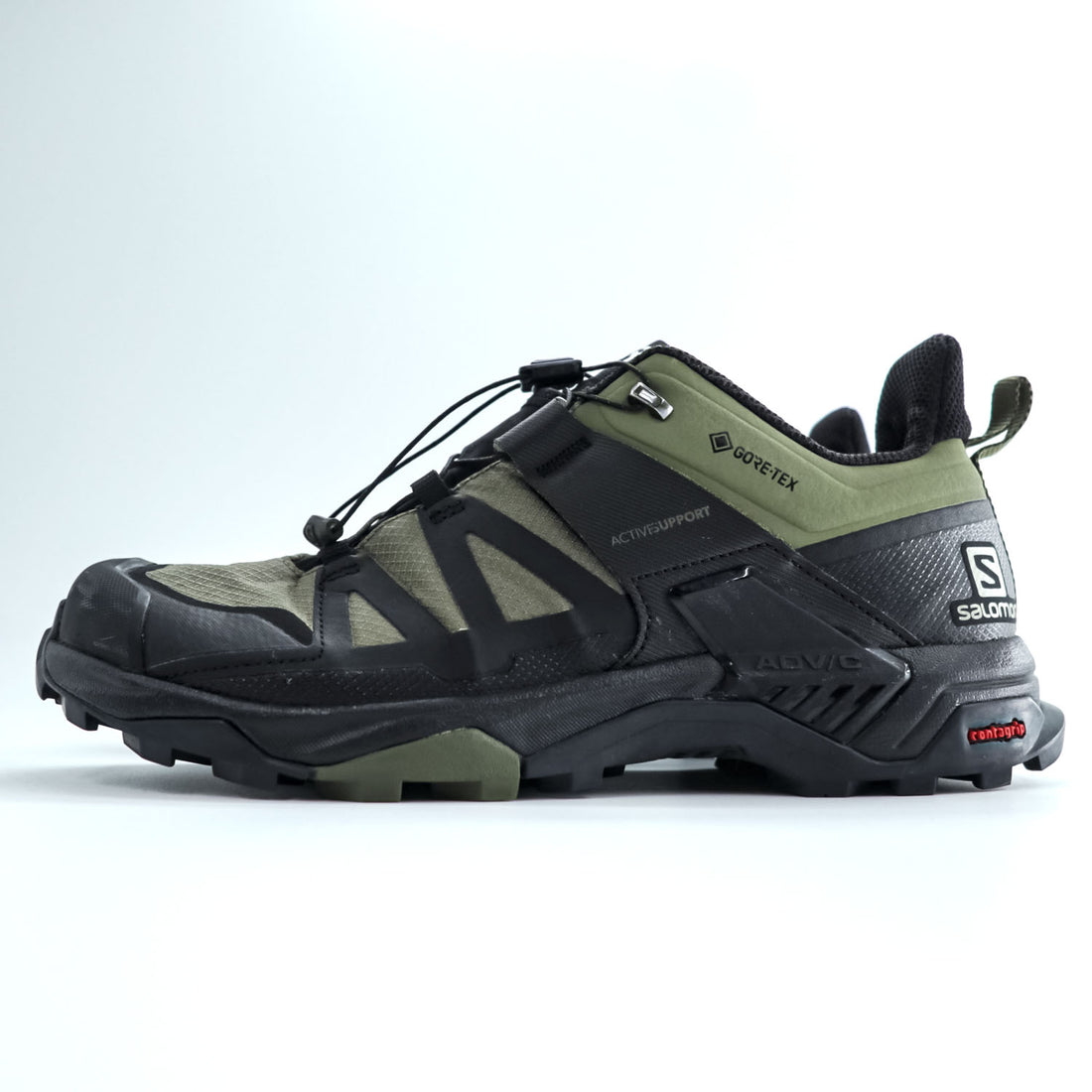 SALOMON X ULTRA 4 GTX Trekking Shoes Hiking Sneakers US8.5 GORE-TEX Waterproof Ortholite 413853