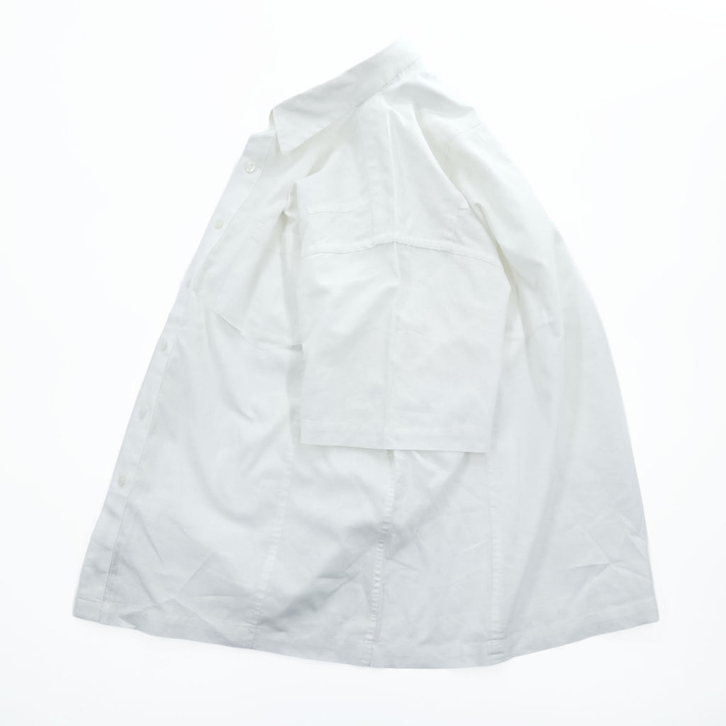 Vintage 90s Greg Norman Collection White Short Sleeve Linen Cotton Button Up Shirt