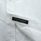 Vintage 90s Greg Norman Collection White Short Sleeve Linen Cotton Button Up Shirt