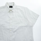 Vintage 90s Greg Norman Collection White Short Sleeve Linen Cotton Button Up Shirt