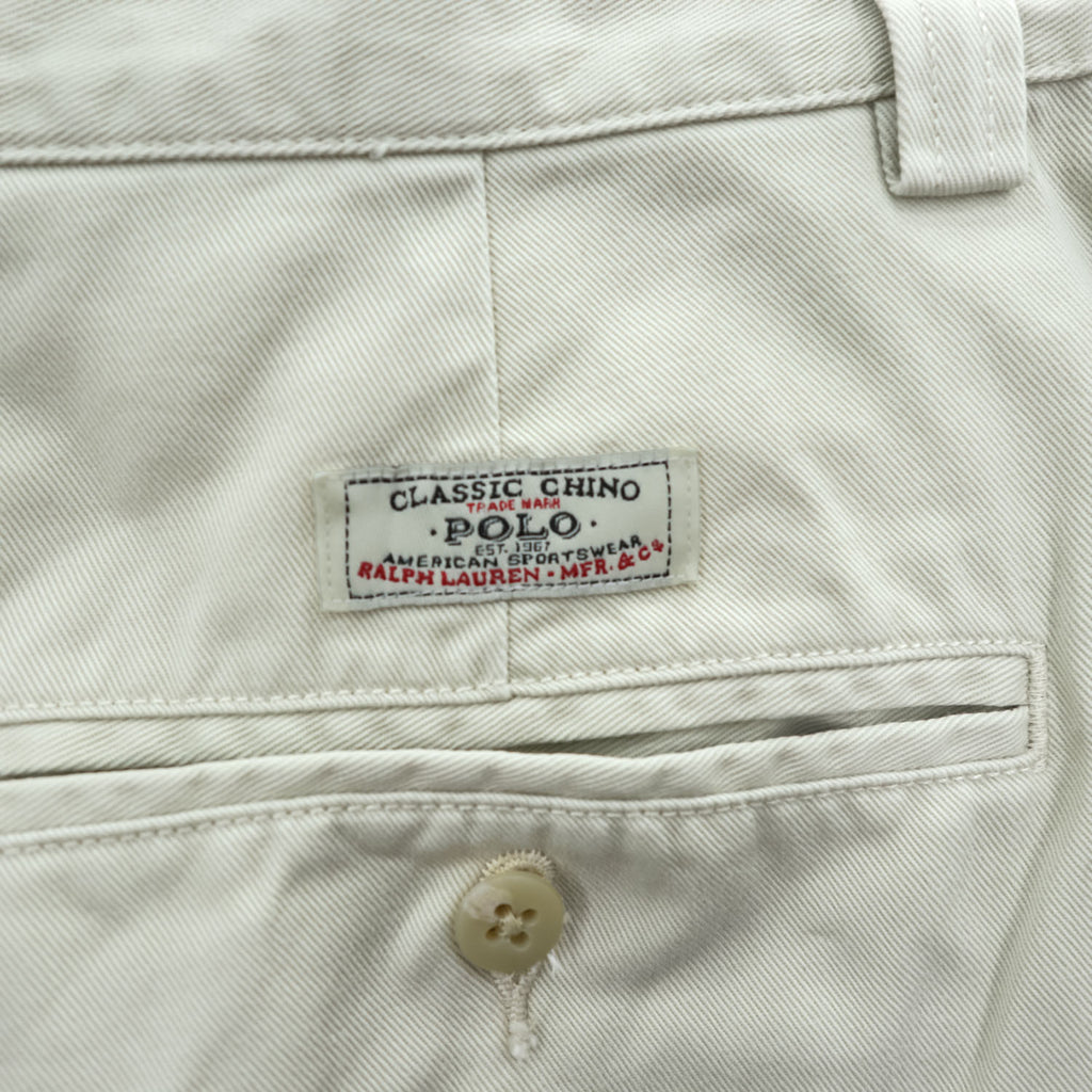 Polo Ralph Lauren 90s Vintage PHILIP SHORT Polo Chino Shorts M Beige