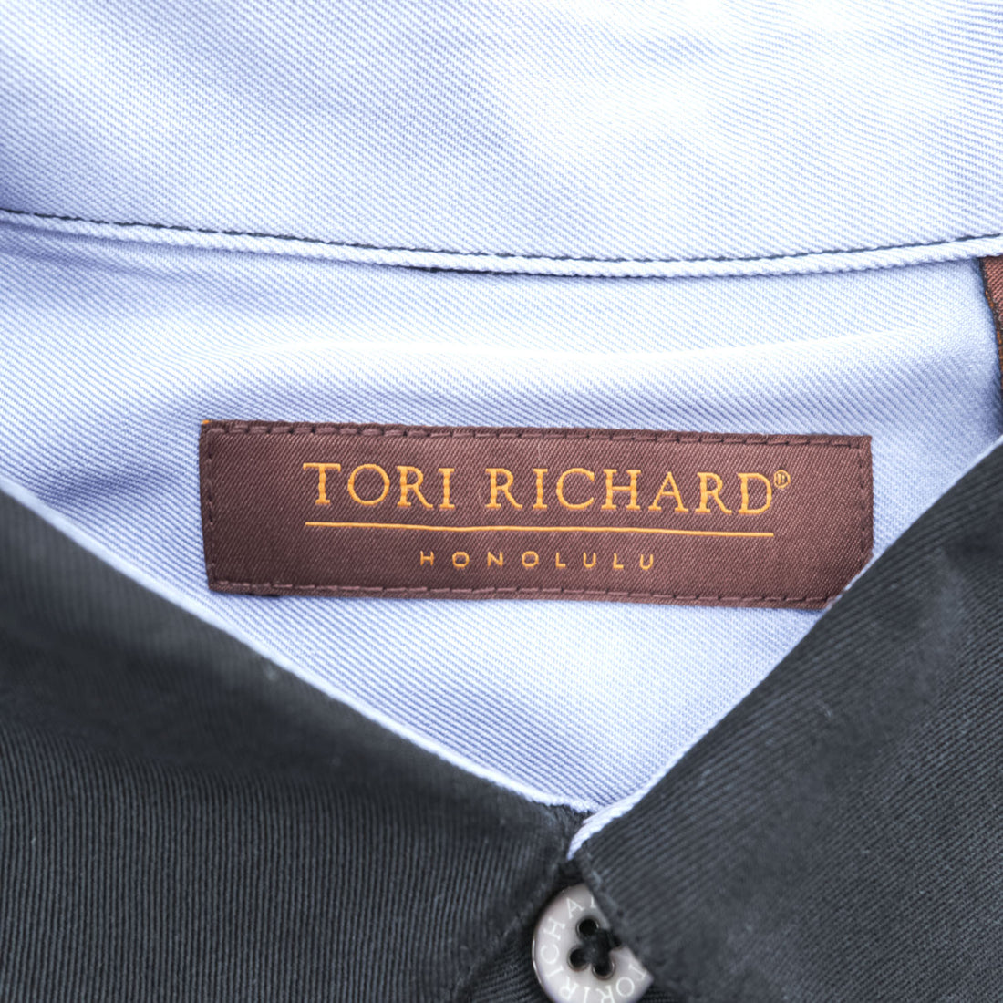 Tori Richard Honolulu Black Silk Lyocell Martini Cocktail Back Graphic Short Sleeve Shirt