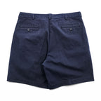 Brooks Brothers 346 Advantage Short Navy Pleated Chino Shorts W36 100% Cotton Made in Malaysia