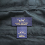 Brooks Brothers 346 Advantage Short Navy Pleated Chino Shorts W36 100% Cotton Made in Malaysia