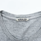 AURALEE 日本製 SUPERFINE COTTON シームレス クルーネック Tシャツ L 杢グレー シングルステッチ AL5ST001-SST