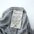 AURALEE 日本製 SUPERFINE COTTON シームレス クルーネック Tシャツ L 杢グレー シングルステッチ AL5ST001-SST