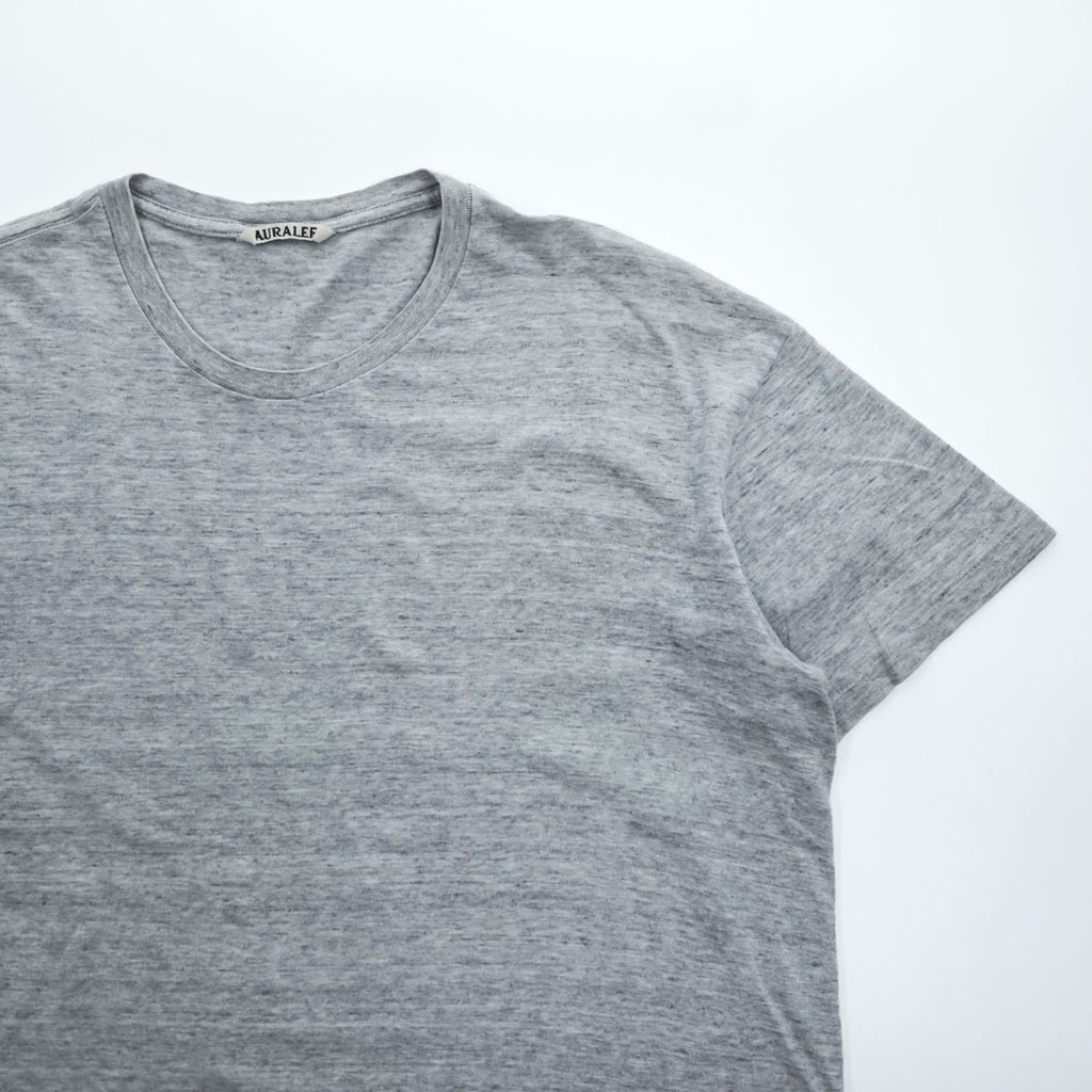 AURALEE 日本製 SUPERFINE COTTON シームレス クルーネック Tシャツ L 杢グレー シングルステッチ AL5ST001-SST