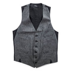 PS Paul Smith PP-BM-47921 Linen Waistcoat Vest Gray Black Dot Back Cupro L Men’s