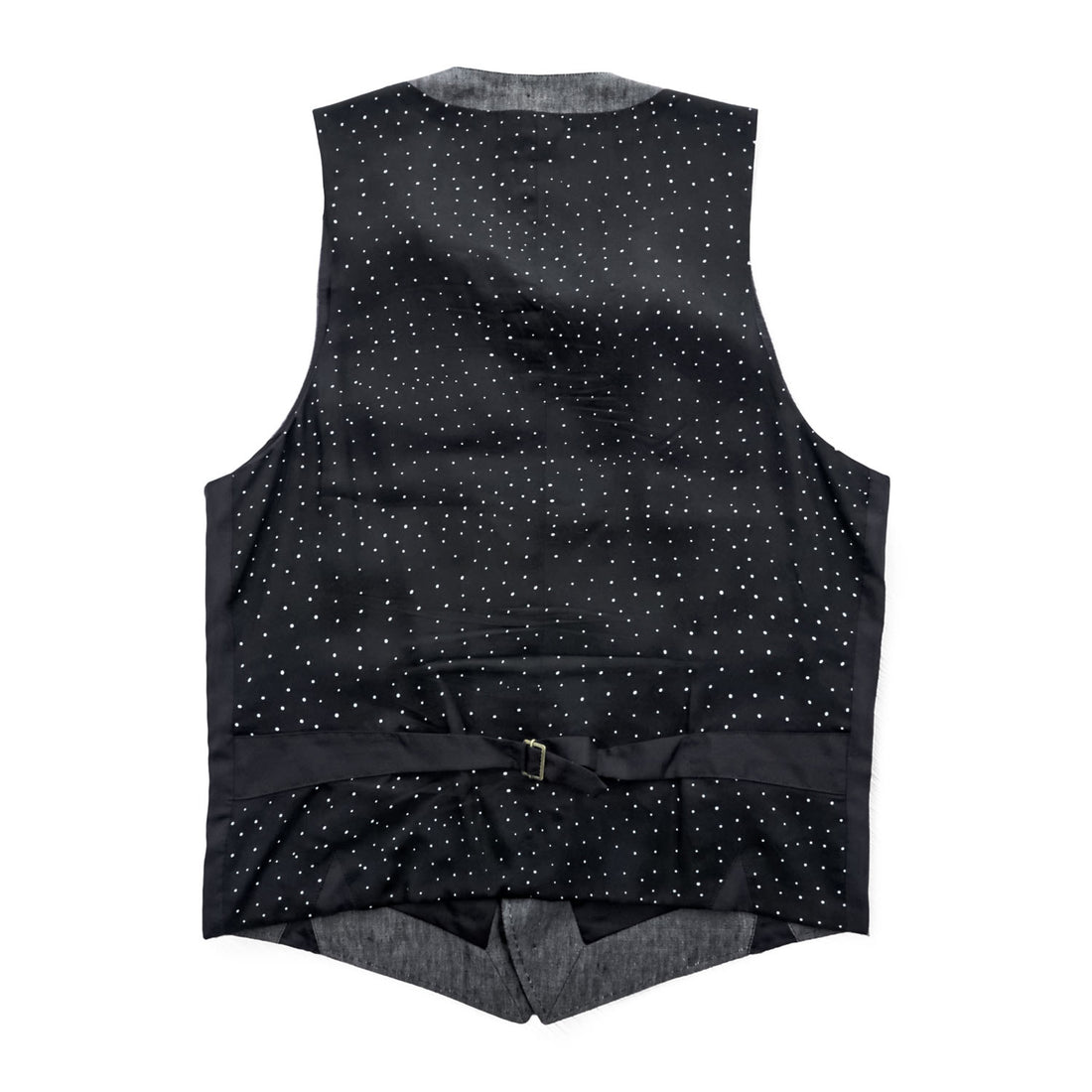 PS Paul Smith PP-BM-47921 Linen Waistcoat Vest Gray Black Dot Back Cupro L Men’s