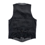 PS Paul Smith PP-BM-47921 Linen Waistcoat Vest Gray Black Dot Back Cupro L Men’s