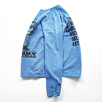 Black Weirdos Made in JAPAN Reverse Weave Sweatshirt, Size L, Blue, Double-Sided Print Front V-Neck, 24AW-SW03