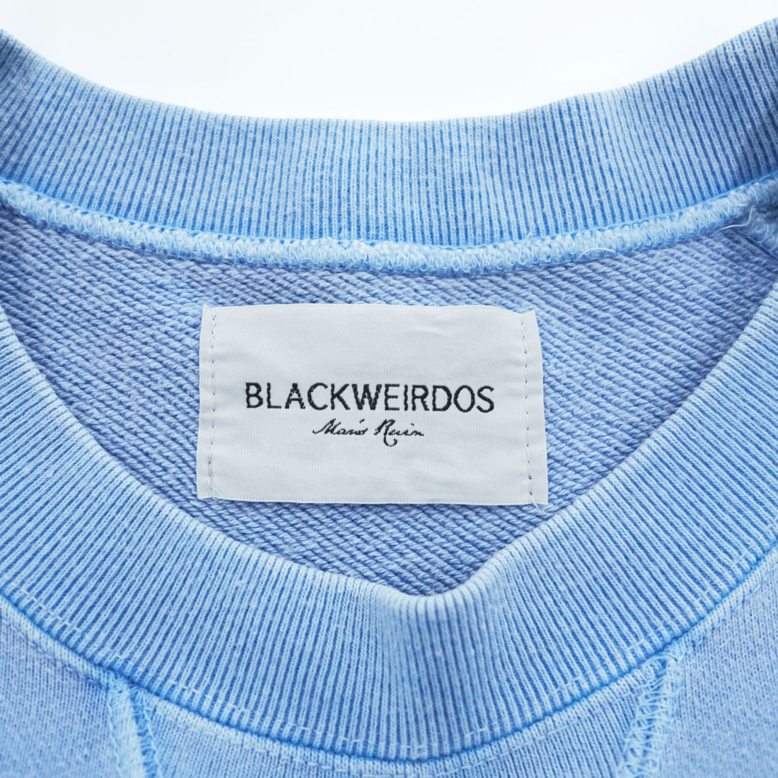 Black Weirdos Made in JAPAN Reverse Weave Sweatshirt, Size L, Blue, Double-Sided Print Front V-Neck, 24AW-SW03