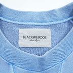 Black Weirdos Made in JAPAN Reverse Weave Sweatshirt, Size L, Blue, Double-Sided Print Front V-Neck, 24AW-SW03