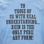 Black Weirdos Made in JAPAN Reverse Weave Sweatshirt, Size L, Blue, Double-Sided Print Front V-Neck, 24AW-SW03