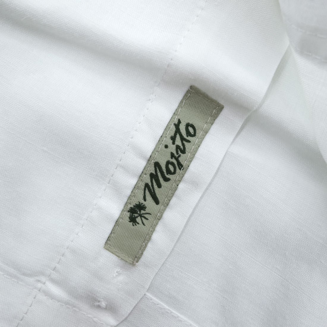 Mojito Collection 100% Linen White Short Sleeve Button Up Resort Shirt
