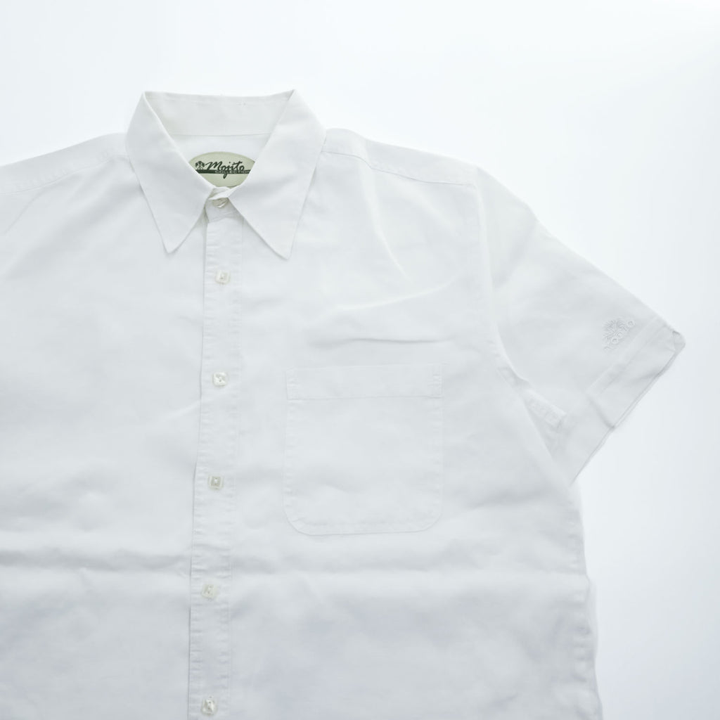 Mojito Collection 100% Linen White Short Sleeve Button Up Resort Shirt