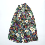 Vintage 90s Robert Stock 100% Silk Floral Botanical Hawaiian Shirt Men’s L Black Multicolor