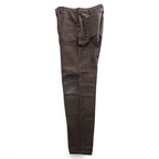 SEVEN BY SEVEN Japan Made Chino Pants S Navy, Brown Striped Painter Pants Double Knee 800-0140123