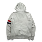 Polo by Ralph Lauren 90s Big Pony Full Zip Hoodie Gray Fleece Sweatshirt Arm Stripe Men’s M