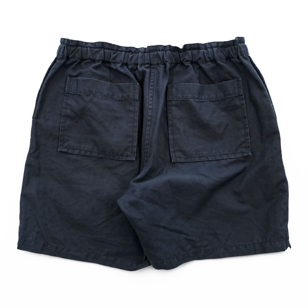 AURALEE AL5SPT002-FOX Cotton Linen Ox Easy Shorts Navy Black Made in Japan