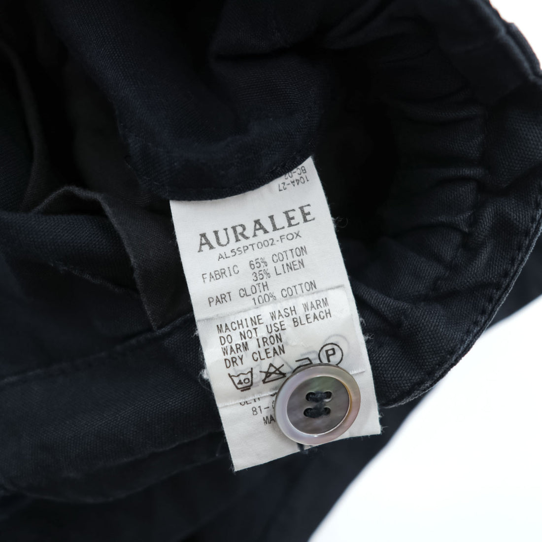 AURALEE AL5SPT002-FOX Cotton Linen Ox Easy Shorts Navy Black Made in Japan