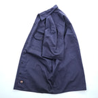 Dickies 1574 Short Sleeve Work Shirt Navy Blue Poly Cotton Twill Men’s L Made in Honduras