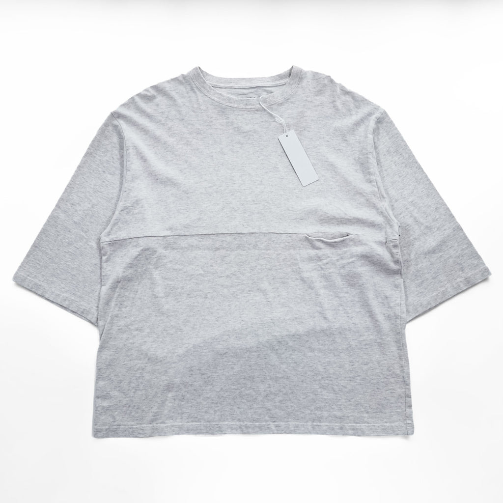 EEL Japan-made T-Shirt, Size S, Gray, Wide Fit, YURURI TEE 3/4 USA-made Fabric, E-25522 Unused