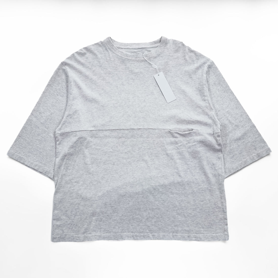 EEL Japan-made T-Shirt, Size S, Gray, Wide Fit, YURURI TEE 3/4 USA-made Fabric, E-25522 Unused