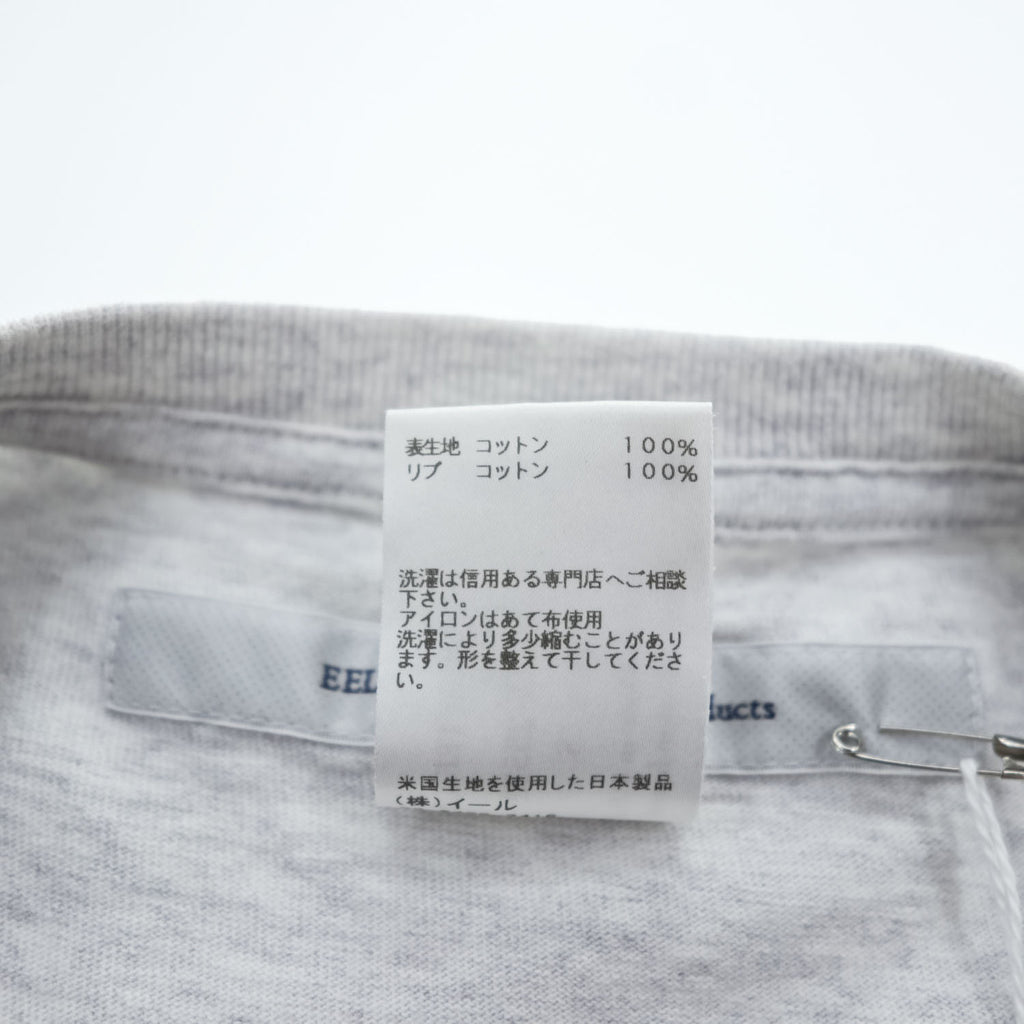 EEL Japan-made T-Shirt, Size S, Gray, Wide Fit, YURURI TEE 3/4 USA-made Fabric, E-25522 Unused