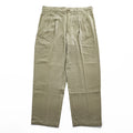 90s Vintage Caribbean 100% Silk Pleated Pants Beige Khaki Men’s 36x29 Made in China