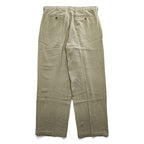 90s Vintage Caribbean 100% Silk Pleated Pants Beige Khaki Men’s 36x29 Made in China
