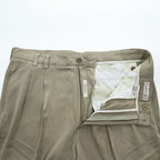 90s Vintage Caribbean 100% Silk Pleated Pants Beige Khaki Men’s 36x29 Made in China
