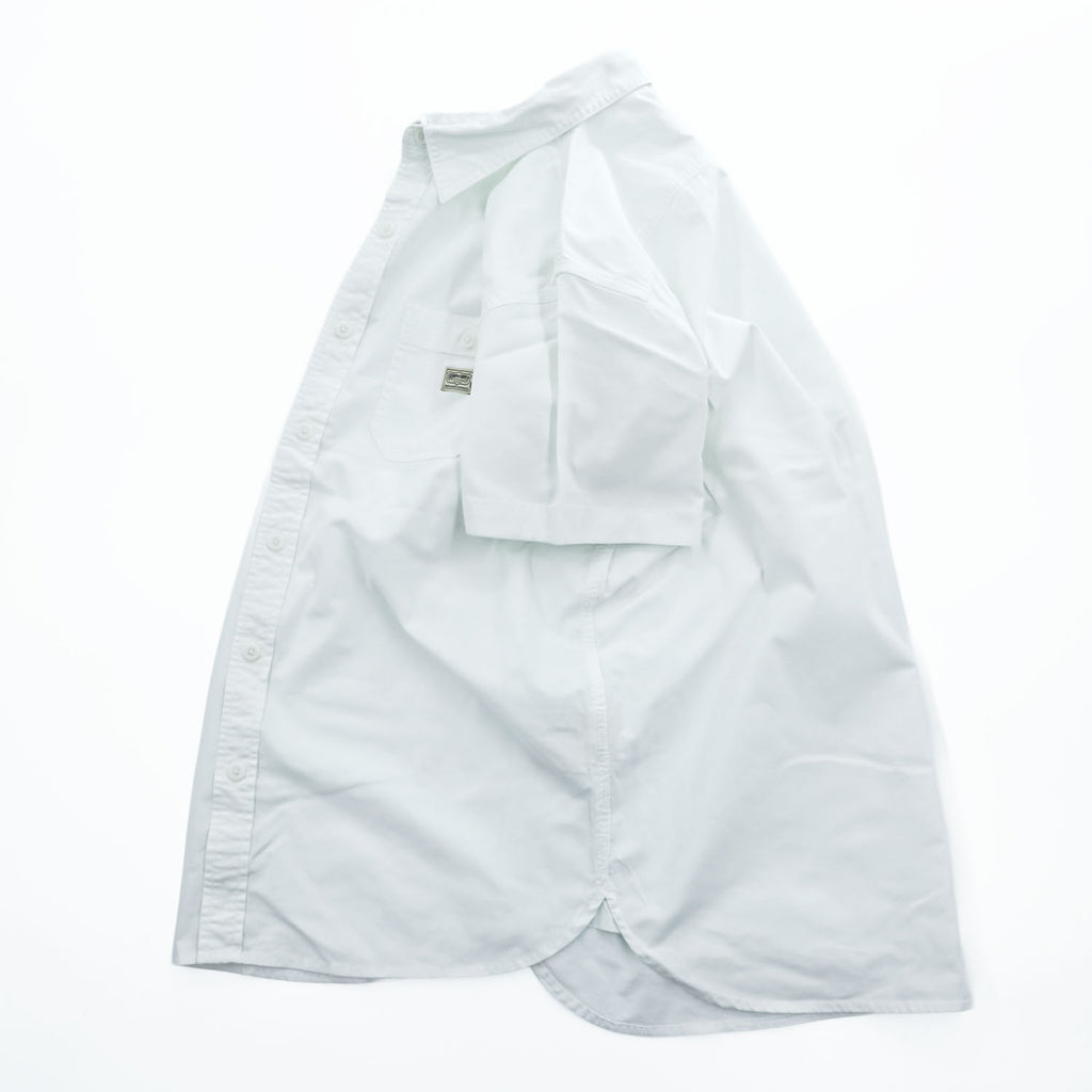 Denim & Supply Ralph Lauren White Short Sleeve Work Shirt Regular Fit Men’s L 100% Cotton Made in Indonesia