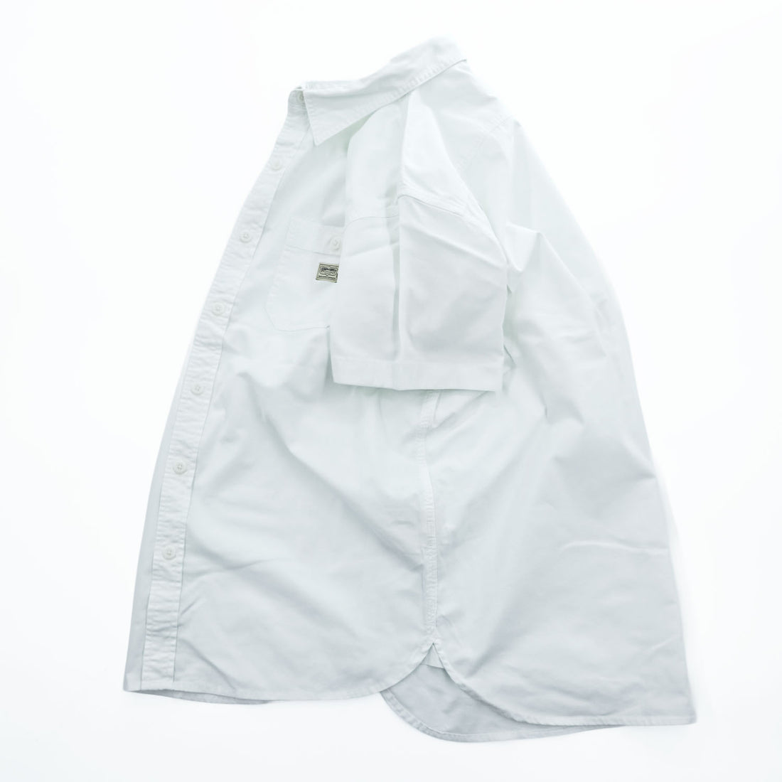 Denim & Supply Ralph Lauren White Short Sleeve Work Shirt Regular Fit Men’s L 100% Cotton Made in Indonesia