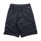 Dickies WR888K 13 Inch Loose Fit Cargo Work Shorts Black Men’s W36 Poly Cotton Made in Nicaragua