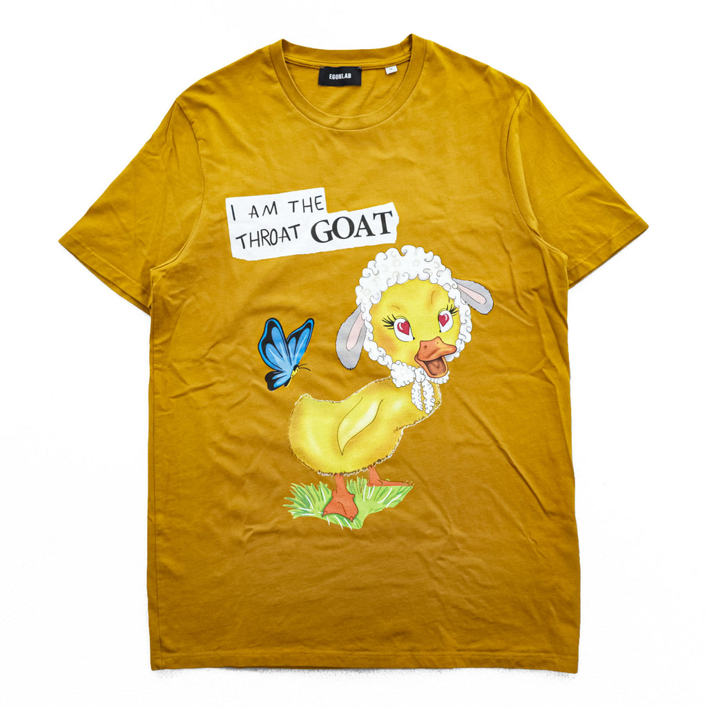 EGONLAB Yellow Goat T-Shirt French Made M Cotton