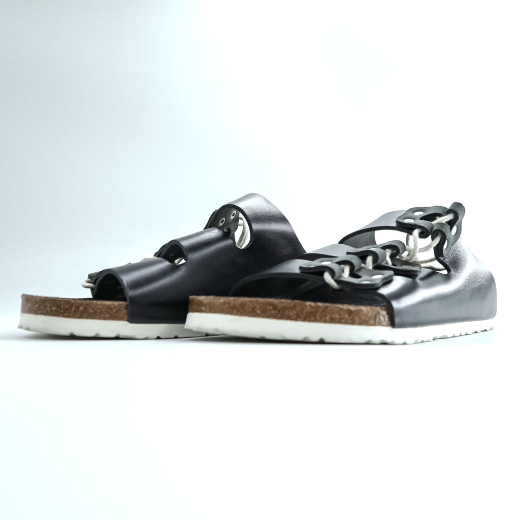 BIRKENSTOCK ルカ LUCCA スライド サンダル 27cm ブラック レザー レースアップ EVAソール ドイツ製