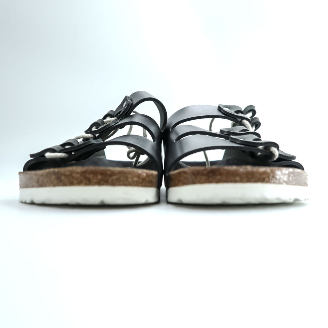BIRKENSTOCK ルカ LUCCA スライド サンダル 27cm ブラック レザー レースアップ EVAソール ドイツ製