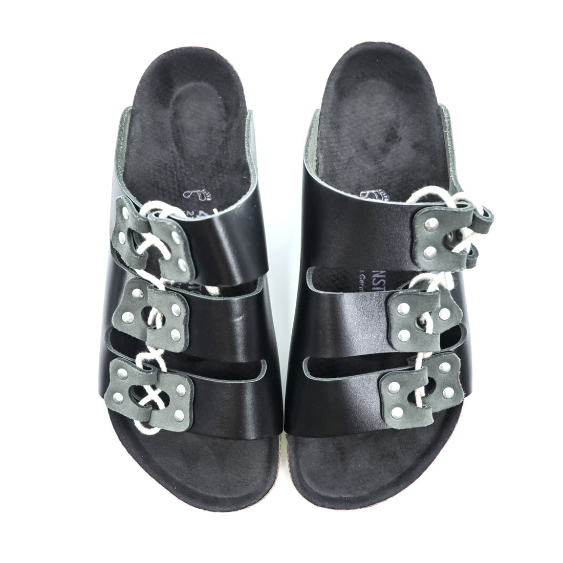 BIRKENSTOCK ルカ LUCCA スライド サンダル 27cm ブラック レザー レースアップ EVAソール ドイツ製
