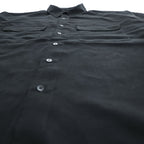 90s Vintage George Sueded Faux Suede Short Sleeve Work Shirt Black Polyester Men’s XL