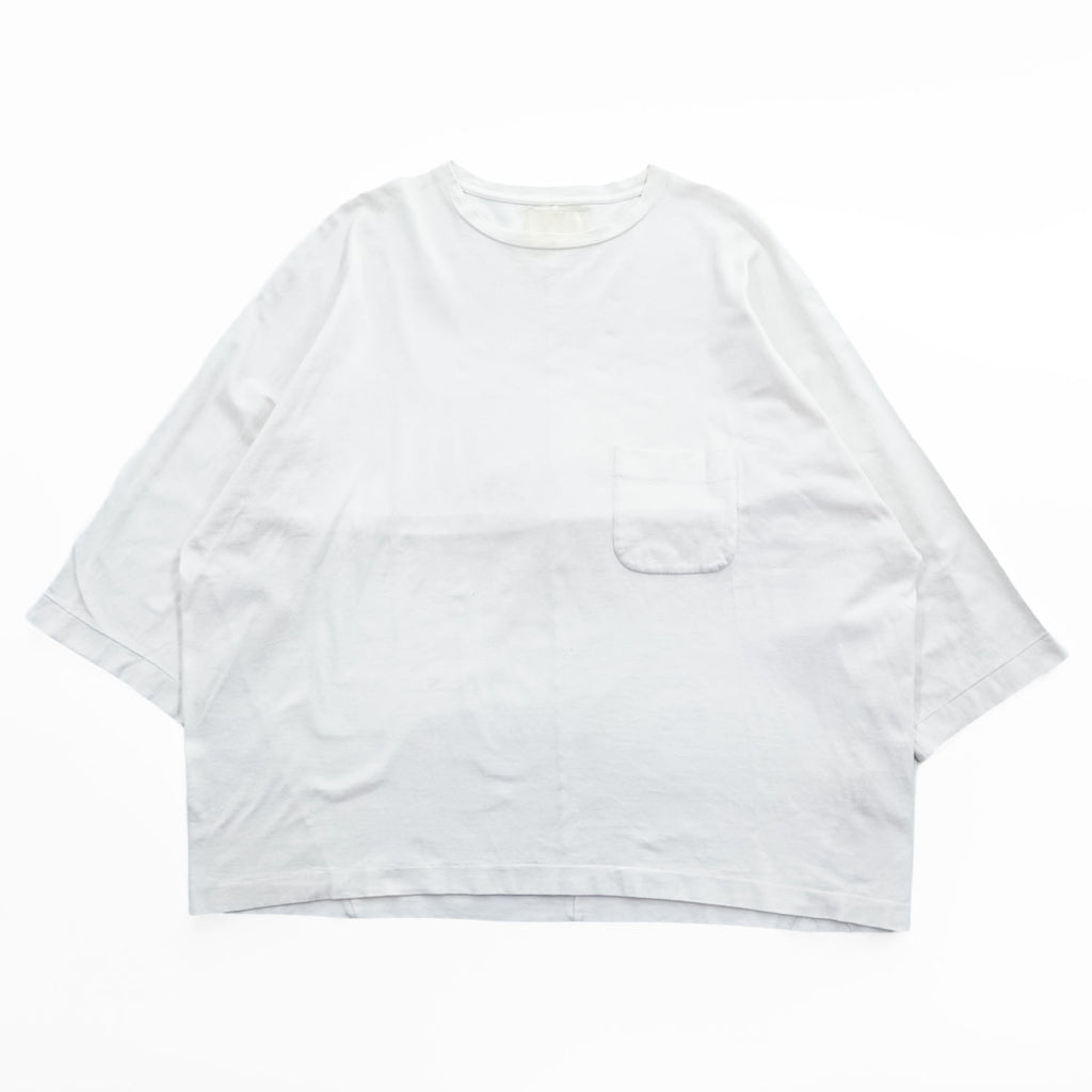 NEON SIGN Number 364 White Wide Room Pocket T-Shirt Oversized Cotton 100% Size F Japan Brand
