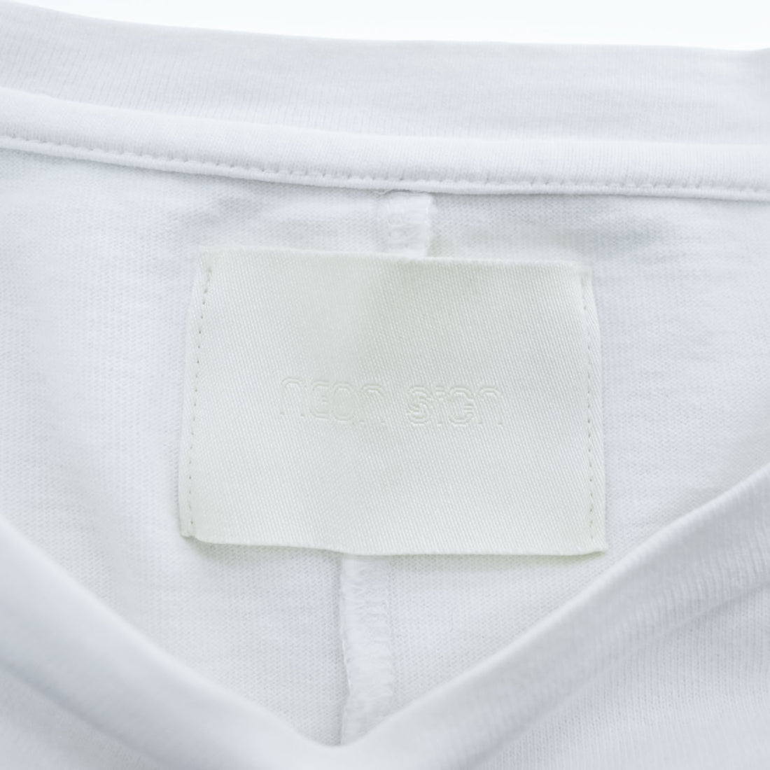 NEON SIGN Number 364 White Wide Room Pocket T-Shirt Oversized Cotton 100% Size F Japan Brand