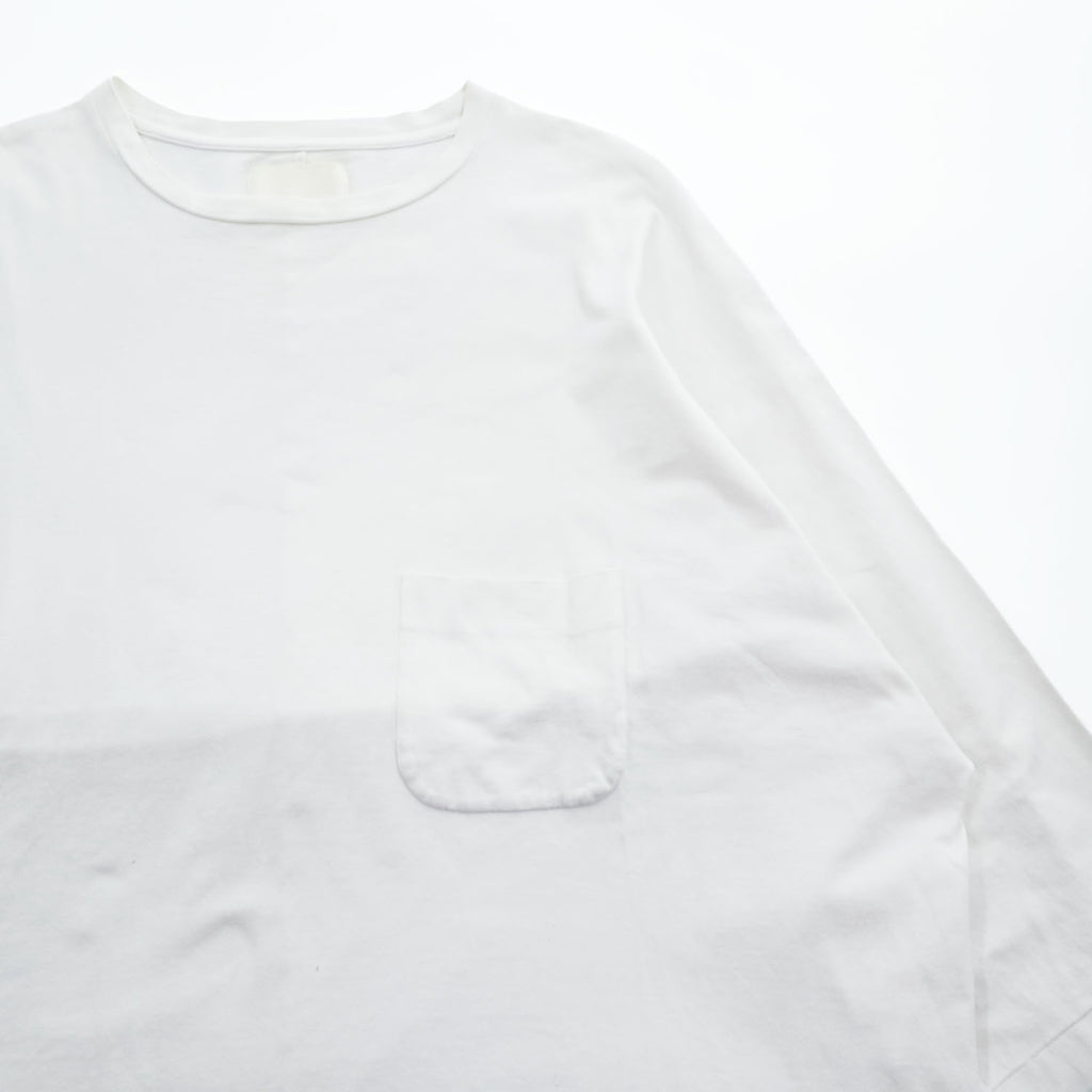 NEON SIGN Number 364 White Wide Room Pocket T-Shirt Oversized Cotton 100% Size F Japan Brand