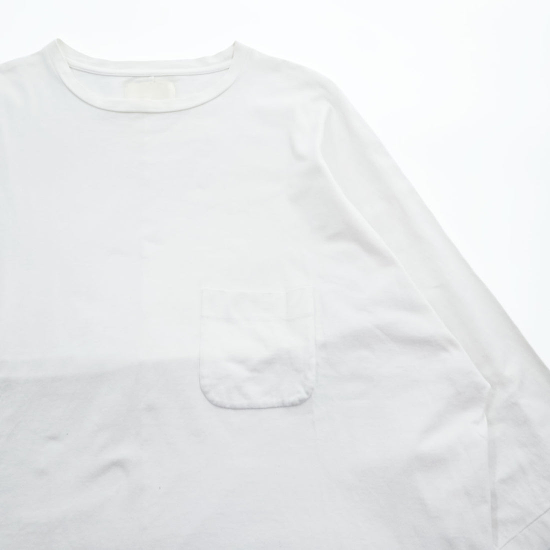 NEON SIGN Number 364 White Wide Room Pocket T-Shirt Oversized Cotton 100% Size F Japan Brand