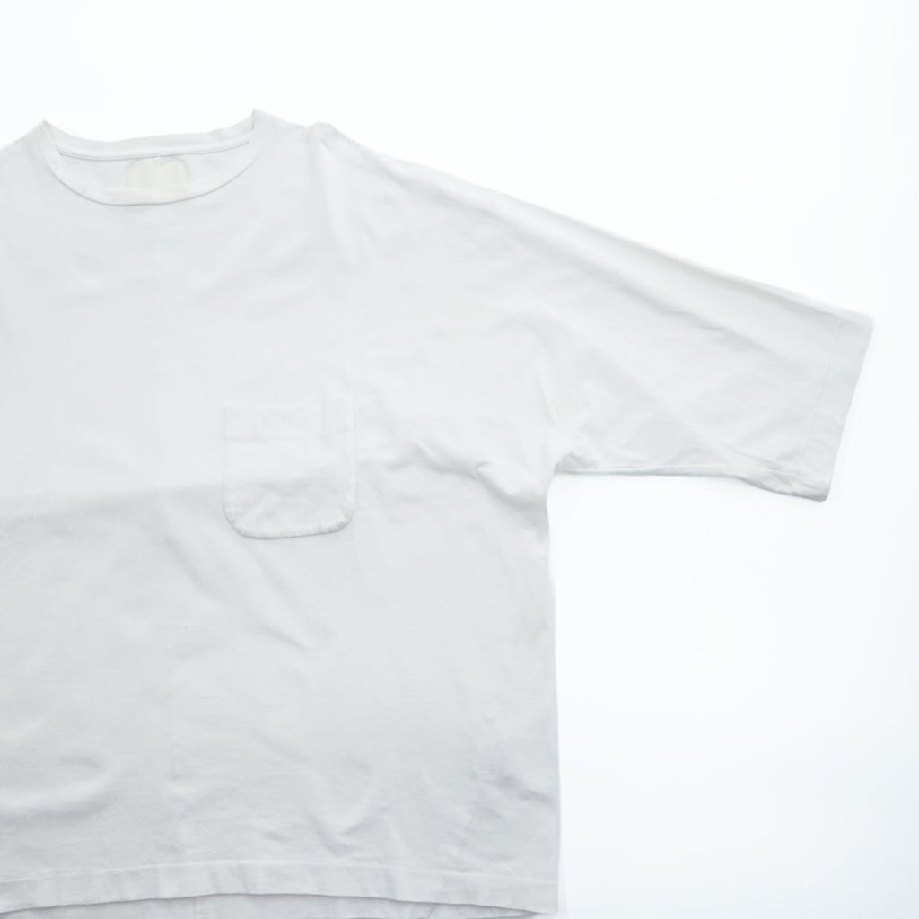 NEON SIGN Number 364 White Wide Room Pocket T-Shirt Oversized Cotton 100% Size F Japan Brand