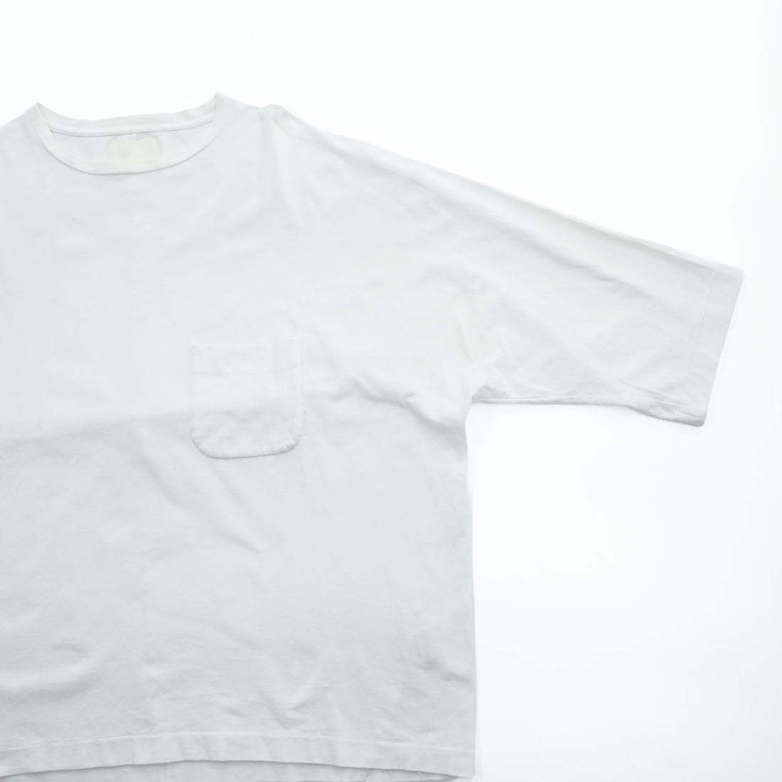 NEON SIGN Number 364 White Wide Room Pocket T-Shirt Oversized Cotton 100% Size F Japan Brand