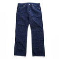 Levi Strauss Denim Pants Jeans L Indigo Blue 501 Rigid Button Fly Dark Blue 00501-0115