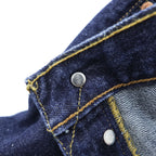 Levi Strauss Denim Pants Jeans L Indigo Blue 501 Rigid Button Fly Dark Blue 00501-0115