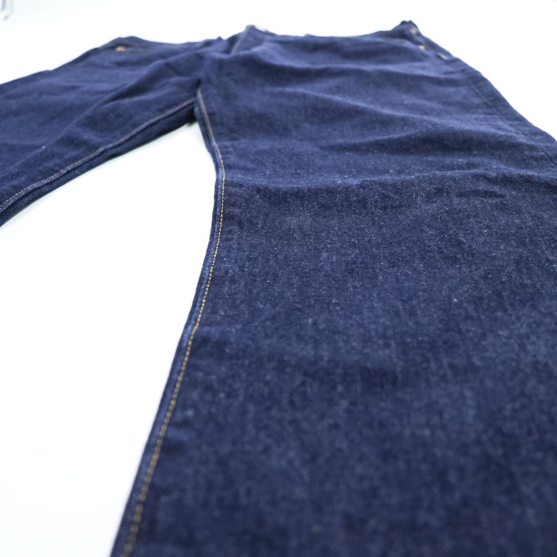 Levi Strauss Denim Pants Jeans L Indigo Blue 501 Rigid Button Fly Dark Blue 00501-0115